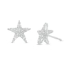 Thumbnail Image 1 of Marilyn Monroe™ Collection 1/3 CT. T.W. Baguette and Round Diamond Star Stud Earrings in 10K White Gold