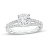 Thumbnail Image 1 of 1-5/8 CT. T.W. Certified Lab-Grown Diamond Hidden Frame Split Shank Engagement Ring in 14K White Gold (F/VS2)
