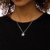 Thumbnail Image 2 of Marilyn Monroe™ Collection 1/3 CT. T.W. Baguette and Round Diamond Star Pendant in 10K White Gold