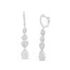 Thumbnail Image 1 of Marilyn Monroe™ Collection 3/4 CT. T.W. Multi-Diamond Frame Multi-Shape Linear Drop Earrings in 10K White Gold