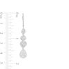 Marilyn Monroe™ Collection 3/4 CT. T.W. Multi-Diamond Frame Multi-Shape Linear Drop Earrings in 10K White Gold