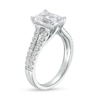 Thumbnail Image 3 of 3 CT. T.W. Certified Emerald-Cut Lab-Grown Diamond Split Shank Engagement Ring in 14K White Gold (F/VS2)