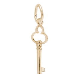 Rembrandt Charms® Clover-Top Key in 14K Gold