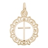 Thumbnail Image 0 of Rembrandt Charms® Cross with Filigree Frame in 14K Gold