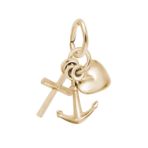 Rembrandt CharmsÂ® Symbol of Hope, Faith and Love Theme in 14K Gold