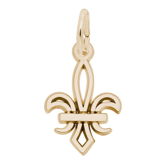 Rembrandt Charms® Fleur-de-Lis Outline in 14K Gold