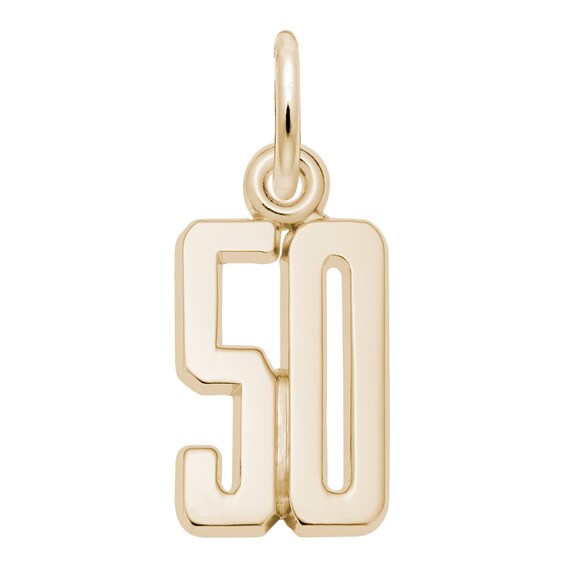 Rembrandt CharmsÂ® Number "50" in 14K Gold