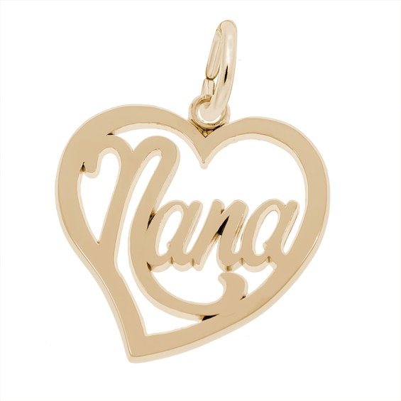 Rembrandt Charms® Heart with "Nana" in 14K Gold