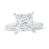 Thumbnail Image 1 of 4 CT. Certified Princess-Cut Lab-Grown Diamond Solitaire Engagement Ring in 14K White Gold (F/VS2)