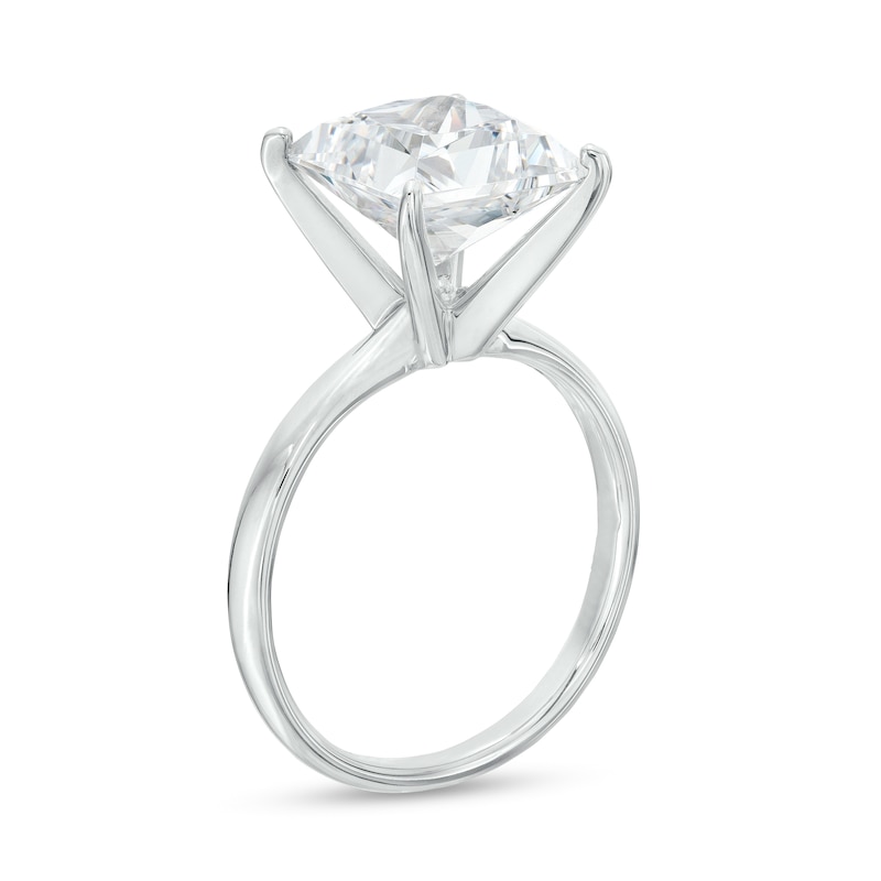 Main Image 3 of 4 CT. Certified Princess-Cut Lab-Grown Diamond Solitaire Engagement Ring in 14K White Gold (F/VS2)