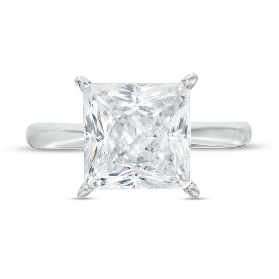 4 CT. Certified Princess-Cut Lab-Grown Diamond Solitaire Engagement Ring in 14K White Gold (F/Vs2)
