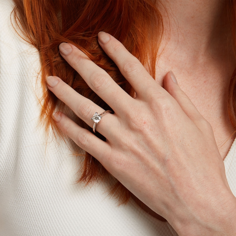 Main Image 2 of Celebration Infinite™ 1-1/2 CT. Certified Diamond Solitaire Engagement Ring in 14K White Gold (I/SI2)