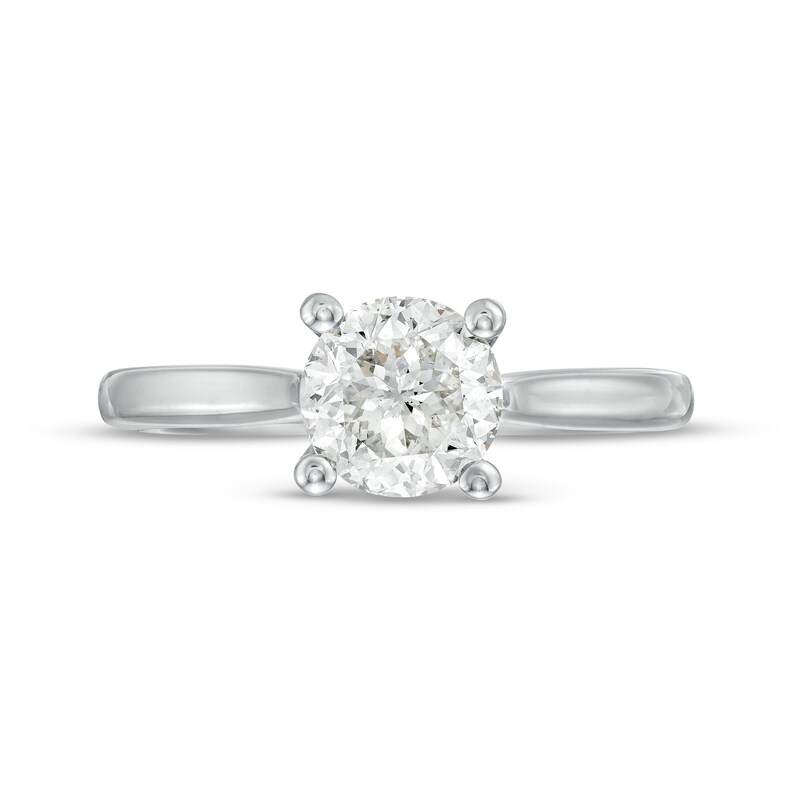 Main Image 4 of Celebration Infinite™ 1-1/2 CT. Certified Diamond Solitaire Engagement Ring in 14K White Gold (I/SI2)