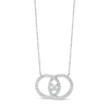 Thumbnail Image 0 of You Me Us 1 CT. T.W. Diamond Interlocking Circles Necklace in 10K White Gold – 19"