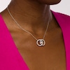 Thumbnail Image 1 of You Me Us 1 CT. T.W. Diamond Interlocking Circles Necklace in 10K White Gold – 19"