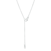 Thumbnail Image 2 of You Me Us 1 CT. T.W. Diamond Interlocking Circles Necklace in 10K White Gold – 19"