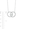 Thumbnail Image 3 of You Me Us 1 CT. T.W. Diamond Interlocking Circles Necklace in 10K White Gold – 19"