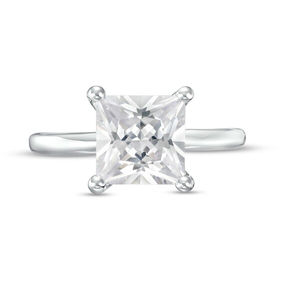 3 CT. Certified Princess-Cut Lab-Grown Diamond Solitaire Engagement Ring in 14K White Gold (I/Si2)