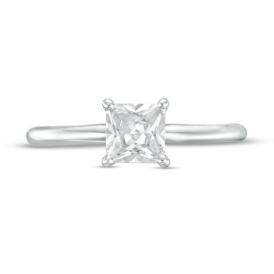 1 CT. Certified Princess-Cut Lab-Grown Diamond Solitaire Engagement Ring in 14K White Gold (I/Si2)