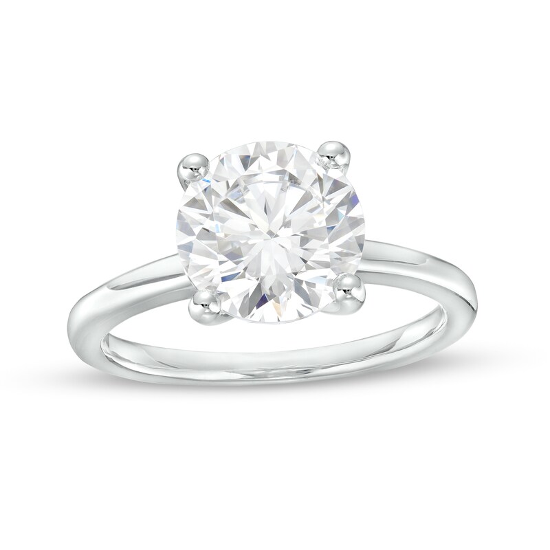 Main Image 1 of 3 CT. Certified Lab-Grown Diamond Solitaire Engagement Ring in 14K White Gold (I/SI2)