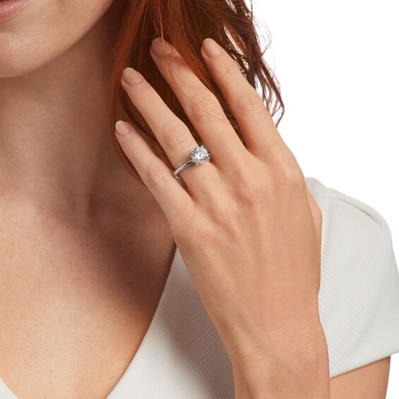 3 CT. Certified Lab-Grown Diamond Solitaire Engagement Ring in 14K White Gold (I/Si2)