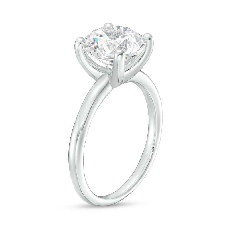 Main Image 3 of 3 CT. Certified Lab-Grown Diamond Solitaire Engagement Ring in 14K White Gold (I/SI2)