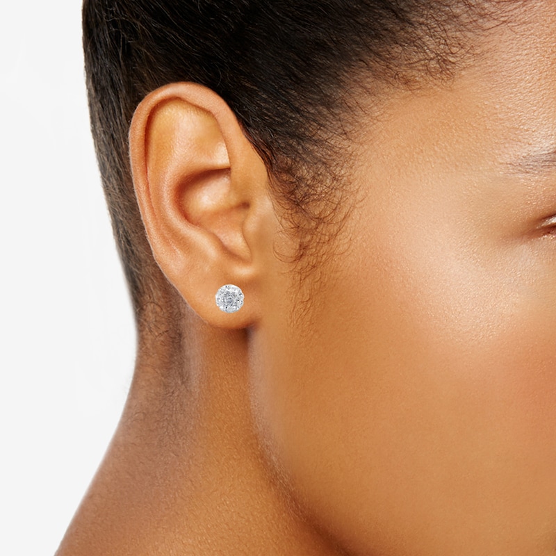 Main Image 3 of 8.0-9.0mm Oval Freshwater Cultured Pearl Crystal Beaded Three Pair Earrings Set in Sterling Silver
