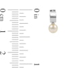 Thumbnail Image 3 of 7.5-8.0mm Freshwater Cultured Pearl Huggie Hoop Drop Earrings in Sterling Silver with 14K Gold Plate