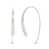 Thumbnail Image 0 of 4.0-4.5mm Freshwater Cultured Pearl Diamond-Cut Brilliance Beads Threader Earrings in Sterling Silver