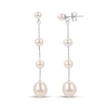 Thumbnail Image 1 of 4.0-10.0mm Baroque and Oval Freshwater Cultured Pearl Graduated Drop Earrings in Sterling Silver