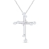 Thumbnail Image 1 of 2.5-3.5mm Baroque Freshwater Cultured Pearl Double Cross Pendant in Sterling Silver