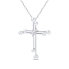 Thumbnail Image 0 of 2.5-3.5mm Baroque Freshwater Cultured Pearl Double Cross Pendant in Sterling Silver