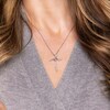 Thumbnail Image 2 of 2.5-3.5mm Baroque Freshwater Cultured Pearl Double Cross Pendant in Sterling Silver