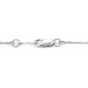 Thumbnail Image 3 of 4.0-4.5mm Freshwater Cultured Pearl and White Lab-Created Sapphire Three Stone Necklace in Sterling Silver