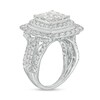 Thumbnail Image 3 of 4 CT. T.W. Princess-Cut Multi-Diamond Double Frame Engagement Ring in 10K White Gold (I/I2)