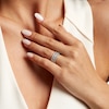 Thumbnail Image 2 of 7/8 CT. T.W. Baguette and Round Diamond Multi-Row Anniversary Band in 14K White Gold