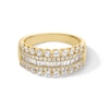 Thumbnail Image 0 of 1 CT. T.W. Certified Baguette and Round Diamond Multi-Row Anniversary Band in 14K Gold (I/SI2)