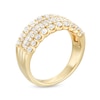 Thumbnail Image 2 of 1 CT. T.W. Certified Baguette and Round Diamond Multi-Row Anniversary Band in 14K Gold (I/SI2)