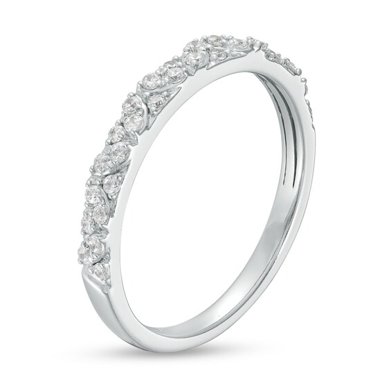 1/4 CT. T.w. Diamond Zig-Zag Stackable Anniversary Band in 10K White Gold