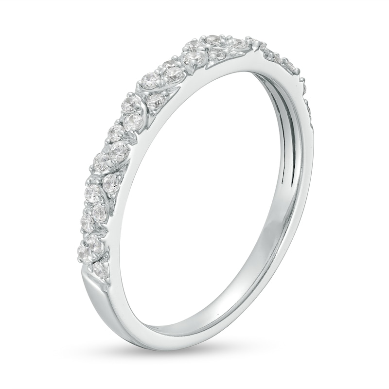 1/4 CT. T.W. Diamond Zig-Zag Stackable Anniversary Band in 10K White ...