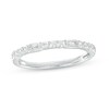 Thumbnail Image 1 of 1/5 CT. T.W. Baguette and Round Diamond Alternating Trios Stackable Anniversary Band in 10K White Gold