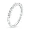 Thumbnail Image 3 of 1/5 CT. T.W. Baguette and Round Diamond Alternating Trios Stackable Anniversary Band in 10K White Gold