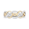 Thumbnail Image 4 of Enchanted Disney Merida 1/6 CT. T.W. Diamond Celtic Knot Twist Shank Ring in Sterling Silver and 10K Gold