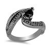 Thumbnail Image 1 of Enchanted Disney Villains Maleficent Onyx and 1/5 CT. T.W. Black Diamond Claw Ring in Sterling Silver in Black Rhodium