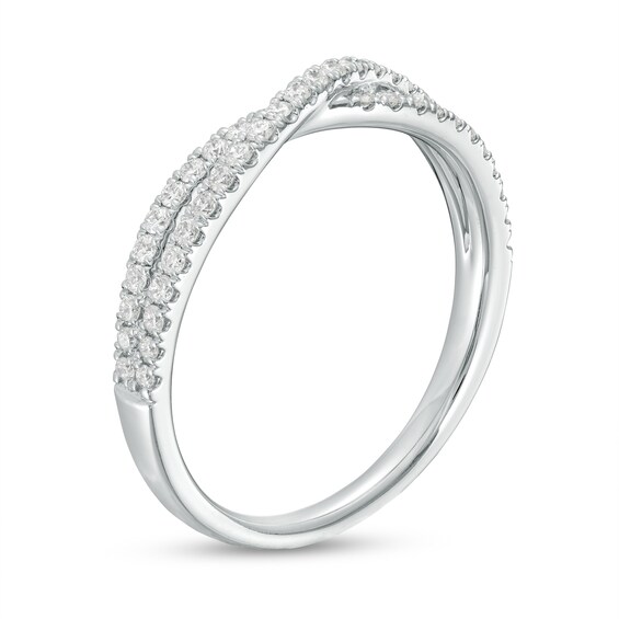 1/3 CT. T.w. Diamond Crossover Stackable Anniversary Band in 10K White Gold