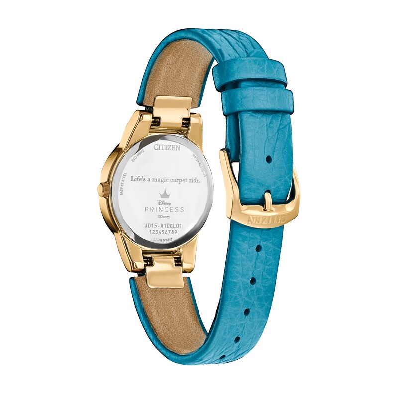 Ladies' Citizen Eco-Drive® Princess Crystal Gold-Tone Watch with Mother-of-Pearl Dial and Box Set (Model: GA1072-07D)