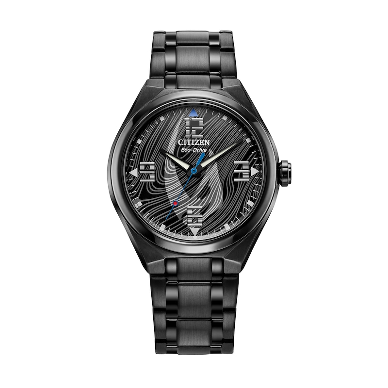 Men's Citizen Eco-Drive® Star Wars™ Mandalorian™ Black Strap Watch (Model: AW2045-57W)