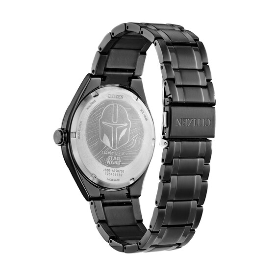 Men's Citizen Eco-DriveÂ® Star Warsâ¢ Mandalorianâ¢ Black Strap Watch (Model: Aw2045-57W)