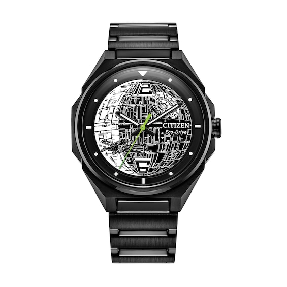 Men's Citizen Eco-DriveÂ® Star Warsâ¢ Death Star 2 Black IP Watch (Model: Bj6539-50W)