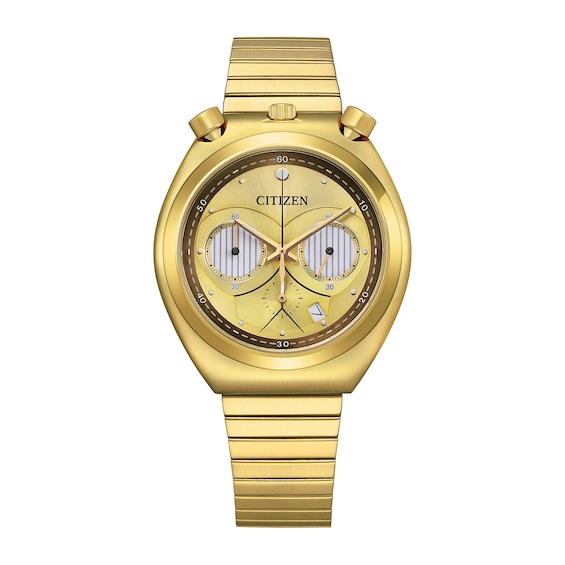 Men's Citizen Eco-Drive® Star Wars⢠Tsuno C-3Po⢠Gold-Tone Chronograph Watch (Model: An3662-51W)
